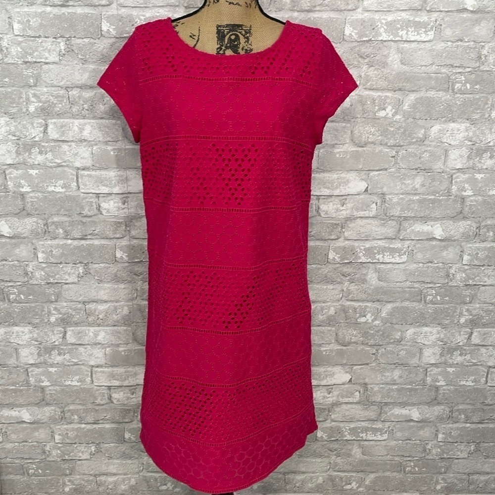 Halogen Pink Eyelet Dress